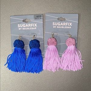Baublebar x Sugarfix Tassel Earrings-Set of 2! NWT